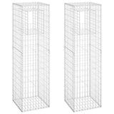 Cesti a Gabbione a Torre 2 pz 50x50x180 cm in Ferro