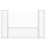 Cesto Gabbione a U con 2 Pali in Ferro 140x20x100 cm