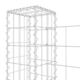 Cesto Gabbione a U con 2 Pali in Ferro 140x20x100 cm