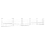 Cesto Gabbione a U con 6 Pali in Ferro 620x20x100 cm