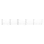 Cesto Gabbione a U con 6 Pali in Ferro 620x20x100 cm