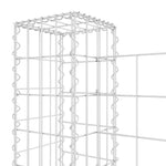 Cesto Gabbione a U con 6 Pali in Ferro 620x20x100 cm