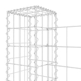 Cesto Gabbione a U con 6 Pali in Ferro 620x20x100 cm