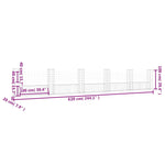 Cesto Gabbione a U con 6 Pali in Ferro 620x20x100 cm