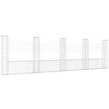 Cesto Gabbione a U con 5 Pali in Ferro 500x20x150 cm