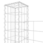 Gabbione a U con 7 Pali in Ferro 740x20x150 cm