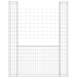 Gabbione a U con 2 Pali in Ferro 140x20x200 cm