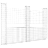 Gabbione a U con 3 Pali in Ferro 260x20x200 cm