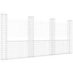 Gabbione a U con 4 Pali in Ferro 380x20x200 cm