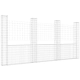 Gabbione a U con 4 Pali in Ferro 380x20x200 cm