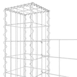 Gabbione a U con 4 Pali in Ferro 380x20x200 cm
