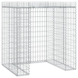 Parete Gabbioni Bidone Spazzatura 110x91x120 cm Ferro Zincato