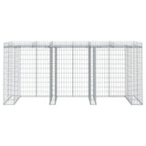 Parete Gabbioni Bidone Spazzatura 270x91x120 cm Ferro Zincato