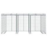Parete Gabbioni Bidone Spazzatura 270x91x120 cm Ferro Zincato