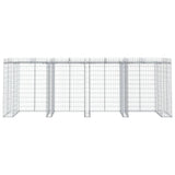 Parete Gabbioni Bidone Spazzatura 350x91x120 cm Ferro Zincato