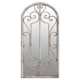 Specchio da Giardino Sabbia 70x30 cm in Ferro per Uso Esterno