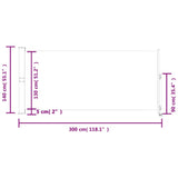 Tenda Laterale Retrattile per Patio 140x300 cm Nera