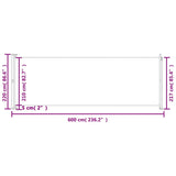 Tenda Laterale Retrattile per Patio 220x600 cm Crema