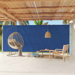 Tenda Laterale Retrattile per Patio 220x600 cm Blu