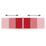 Tenda da Sole Laterale Retrattile Rossa 180x600 cm