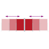 Tenda da Sole Laterale Retrattile Rossa 180x600 cm