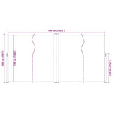 Tenda da Sole Laterale Retrattile Nera 200x600 cm