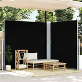 Tenda da Sole Laterale Retrattile Nera 200x600 cm