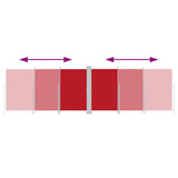 Tenda da Sole Laterale Retrattile Rossa 200x600 cm