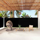 Tenda da Sole Laterale Retrattile Nera 180x1000 cm