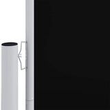 Tenda Laterale Retrattile Nera 117x1200 cm