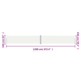 Tenda da Sole Laterale Retrattile Crema 160x1200 cm