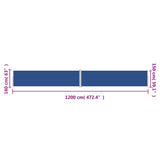 Tenda da Sole Laterale Retrattile Blu 160x1200 cm