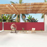 Tenda da Sole Laterale Retrattile Rossa 160x1200 cm