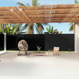 Tenda da Sole Laterale Retrattile Nera 200x1200 cm