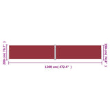 Tenda da Sole Laterale Retrattile Rossa 200x1200 cm