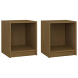 Comodini Marrone Ambra 2 pz 35,5x33,5x41,5 cm in Legno di Pino