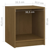 Comodini Marrone Ambra 2 pz 35,5x33,5x41,5 cm in Legno di Pino