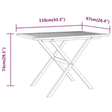 Set da Pranzo per Giardino 3 pz con Cuscini Marrone