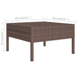 Set Divani da Giardino 11 pz con Cuscini in Polyrattan Marrone