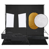 Kit per Studio Fotografico con Set Luci, Fondale e Riflettore