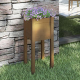 Fioriera Giardino Marrone Ambra 31x31x70 cm Legno Massello Pino