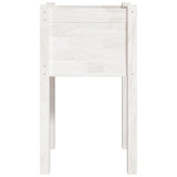 Fioriere da Giardino 2 pz Bianche 40x40x70 cm in Legno di Pino