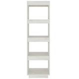 Libreria/Divisorio Bianco 40x35x135cm in Legno Massello di Pino