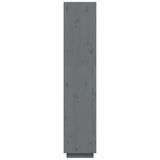 Libreria/Divisorio Grigio 40x35x167 cm in Legno Massello di Pino