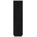 Libreria/Divisorio Nero 60x35x135 cm in Legno Massello di Pino