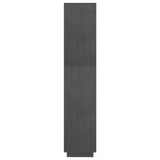 Libreria/Divisorio Grigio 60x35x167cm in Legno Massello di Pino