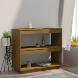 Libreria Marrone ambra 80x35x71 cm in Legno Massello di Pino