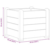 Letto Rialzato da Giardino in PP Grigio Pietra 43x43x35 cm