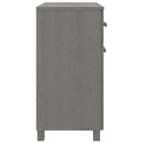 Credenza HAMAR Grigio Chiaro 79x40x80 cm Legno Massello di Pino