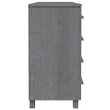 Credenza HAMAR Grigio Scuro 113x40x80 cm Legno Massello di Pino